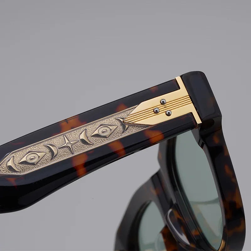 Luxury Engraved Tortoise Sunglasses