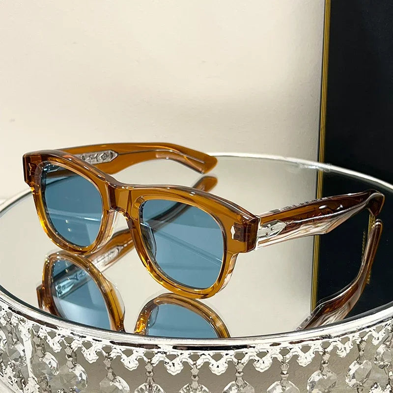 Luxury Engraved Tortoise Sunglasses