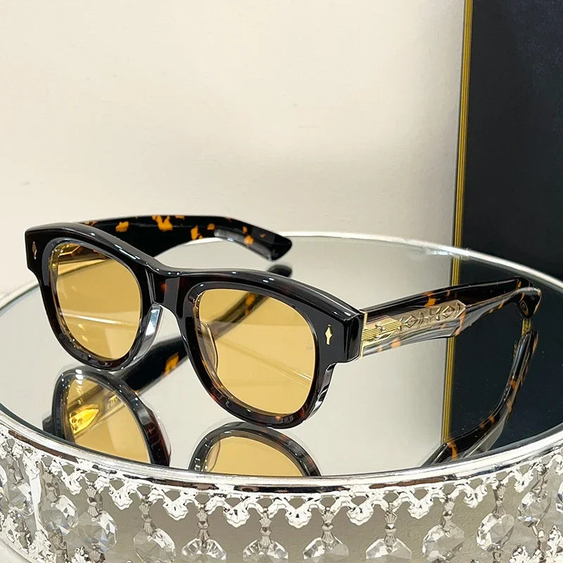 Luxury Engraved Tortoise Sunglasses