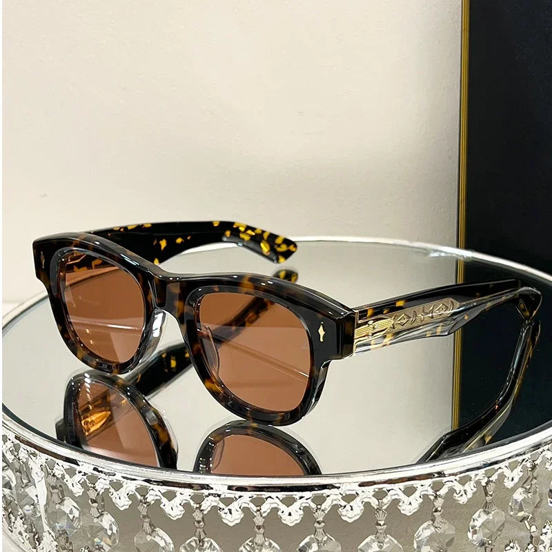 Luxury Engraved Tortoise Sunglasses