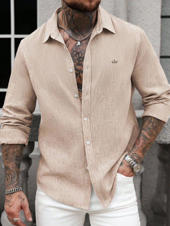 ChiClick | Textured Casual Linen Shirt