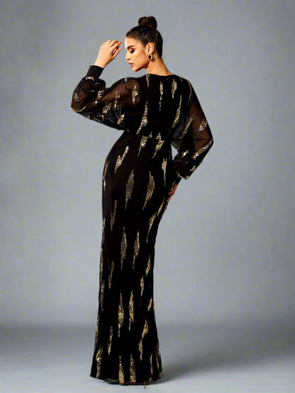 Maxi Wrap Evening Dress