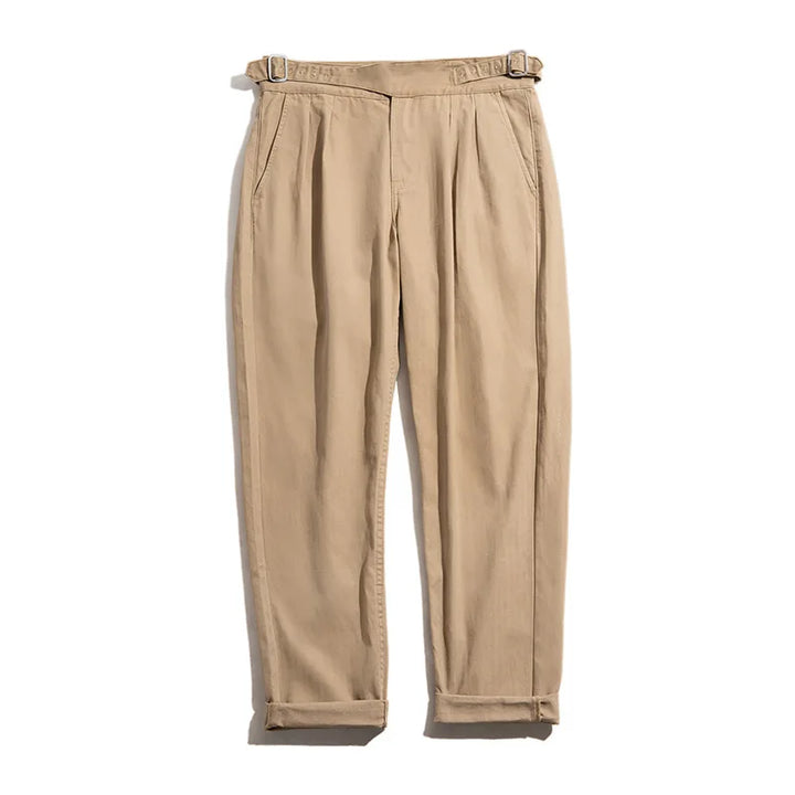  Men's High-Waist Cotton Gurkha Trousers