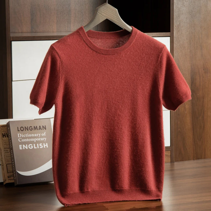  Men's Short Sleeve Knit Sweater