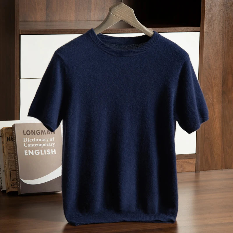  Men's Short Sleeve Knit Sweater