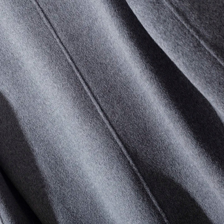 Mens Double-Breasted Wool Blend Coat