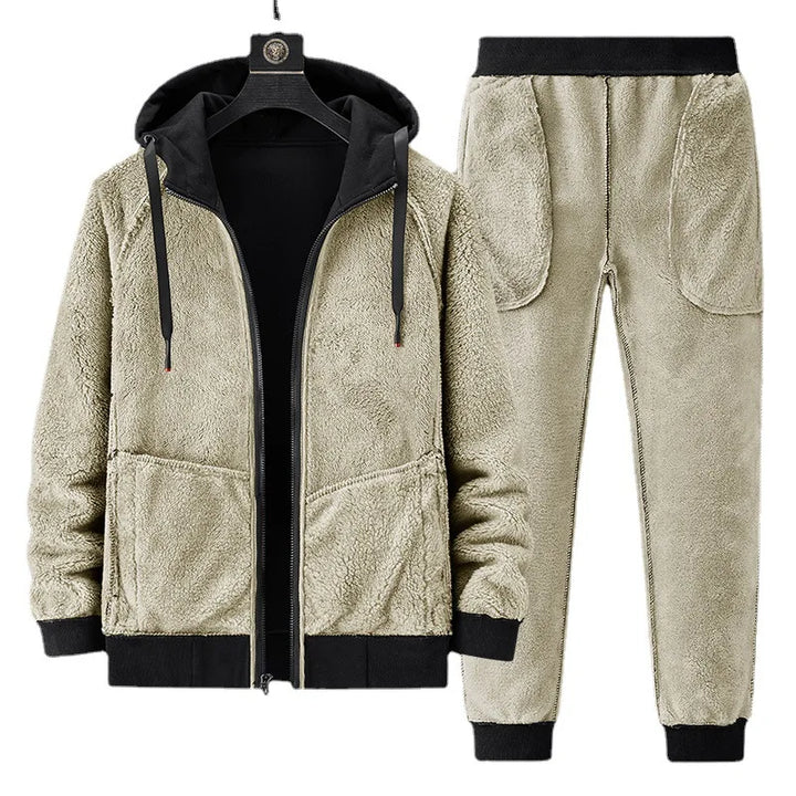 Men’s Fleece-Lined Winter Tracksuit Set