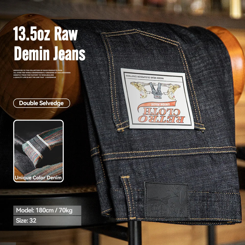 Men's Heavyweight Raw Selvedge Denim Jeans
