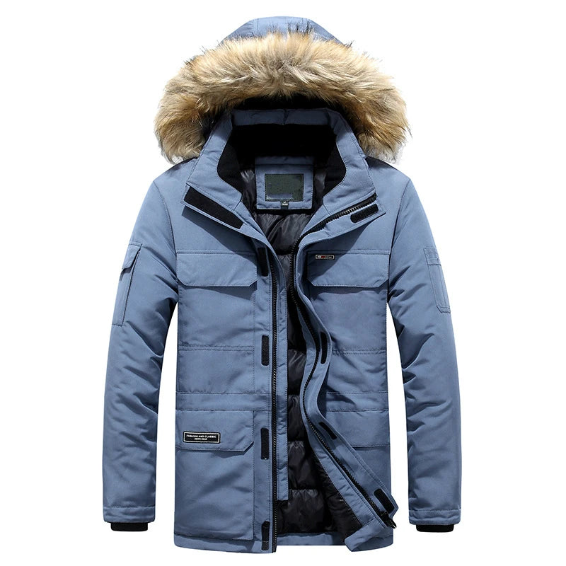 Mens Hooded Winter Parka Coat