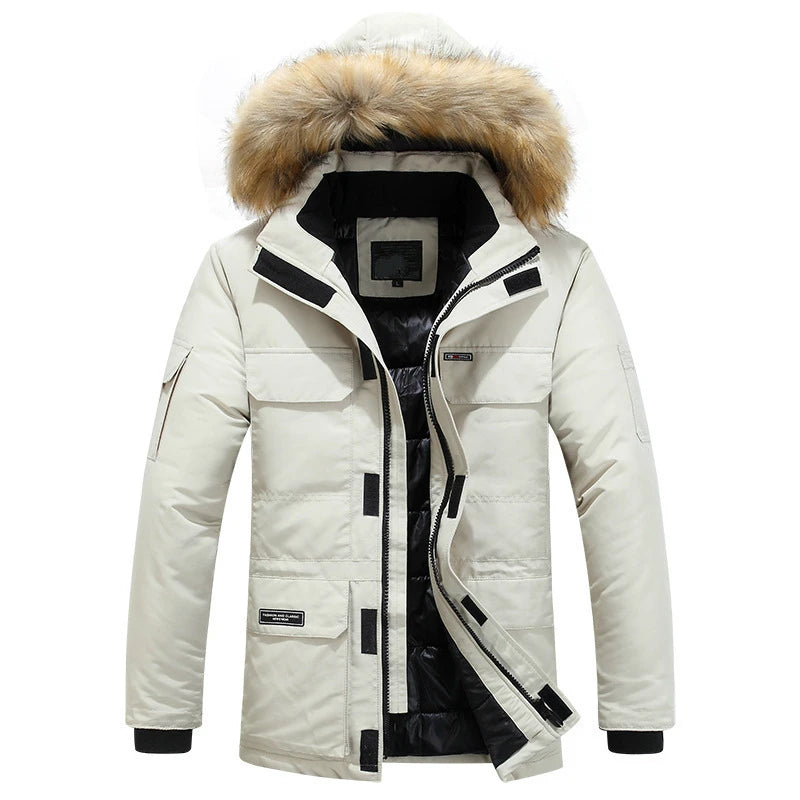 Mens Hooded Winter Parka Coat