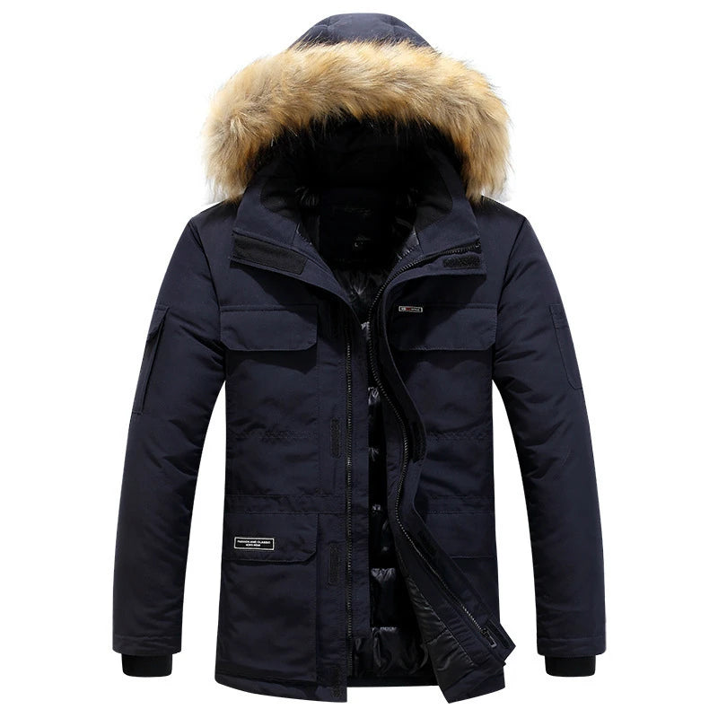 Mens Hooded Winter Parka Coat