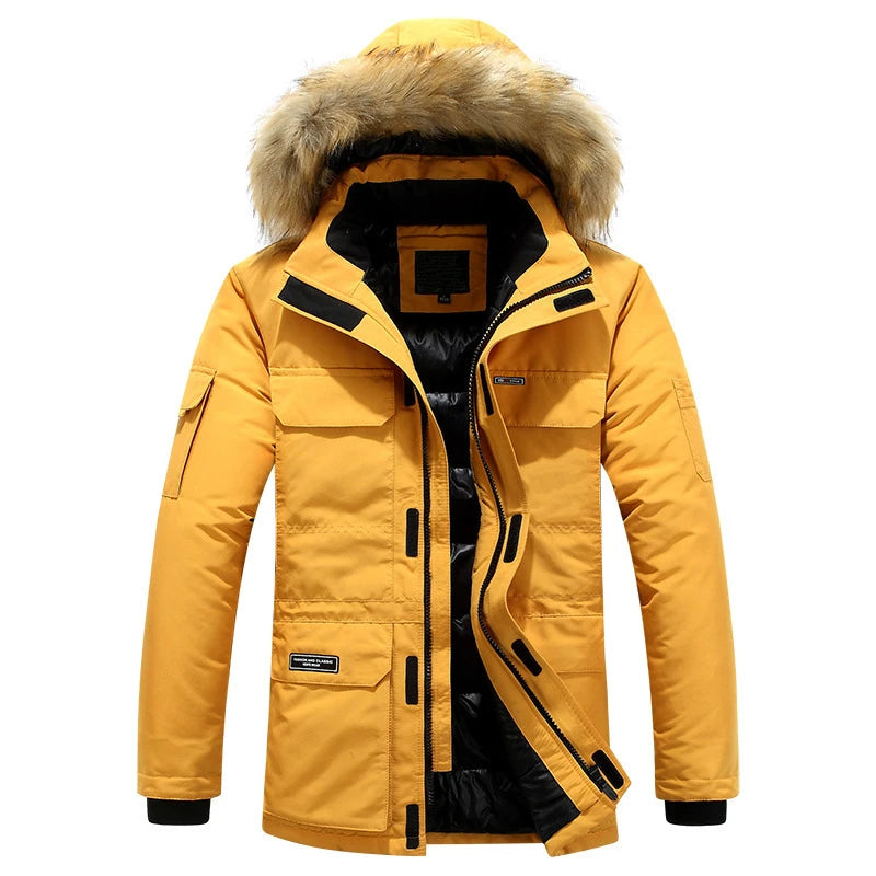 Mens Hooded Winter Parka Coat