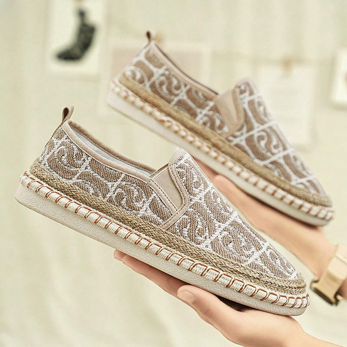 Men's Jacquard Espadrille Slip On Loafer