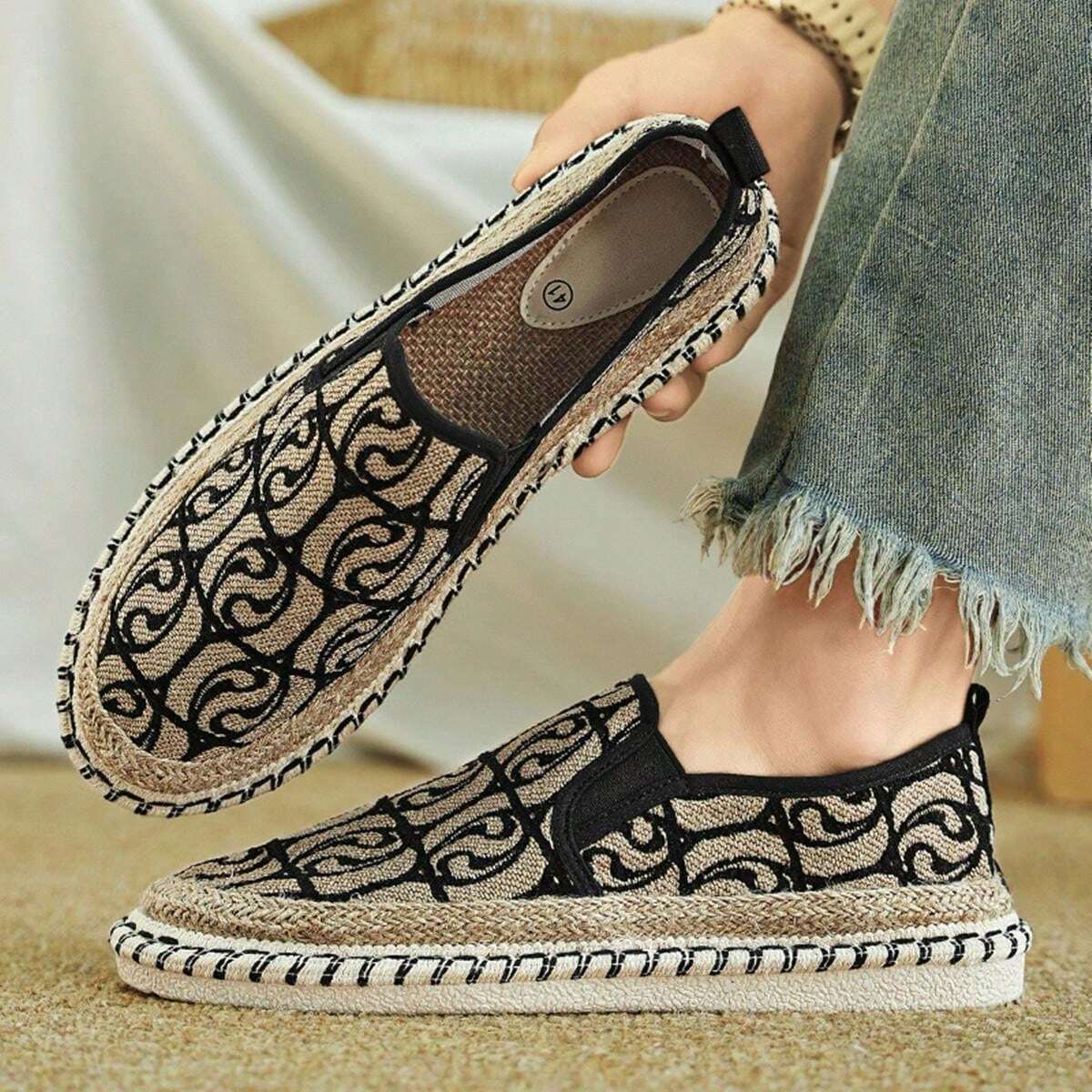 Men's Jacquard Espadrille Slip On Loafer