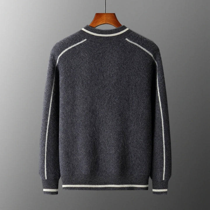  Mens Luxe Knit Zip-Up Cardigan