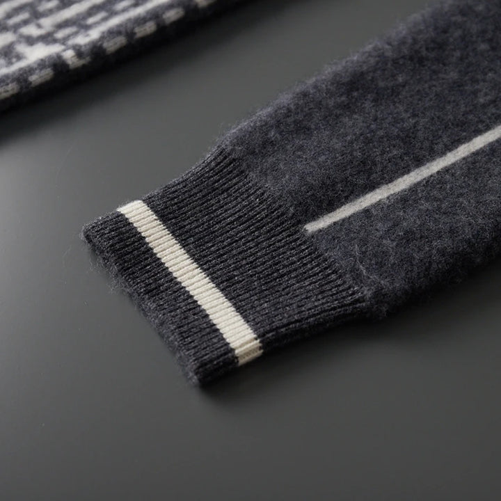  Mens Luxe Knit Zip-Up Cardigan