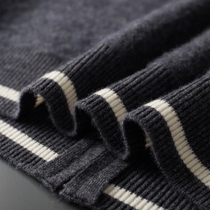  Mens Luxe Knit Zip-Up Cardigan