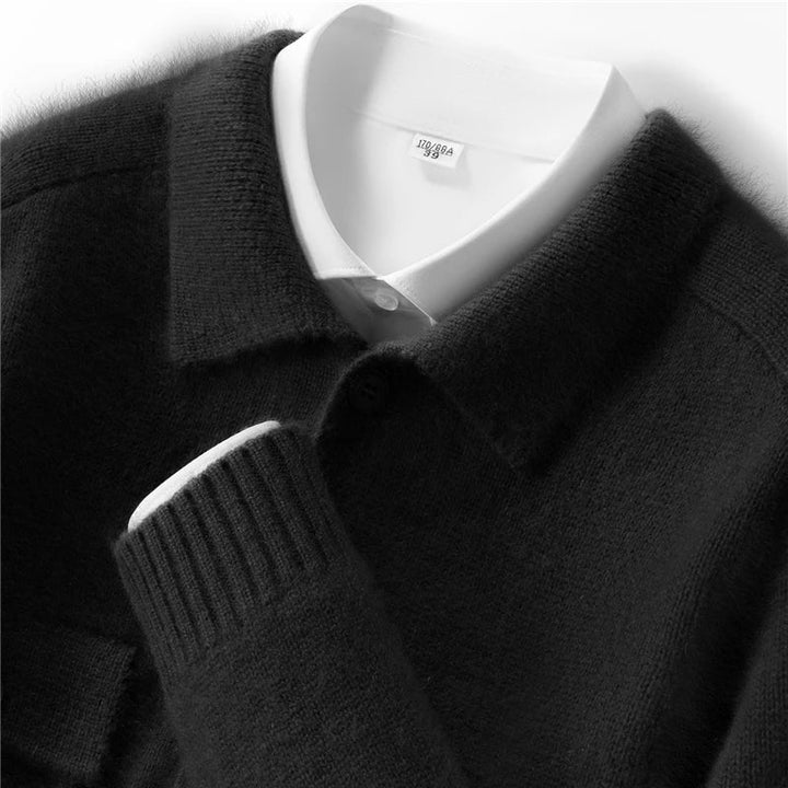 Mens Luxury Cashmere Shirt Cardigan