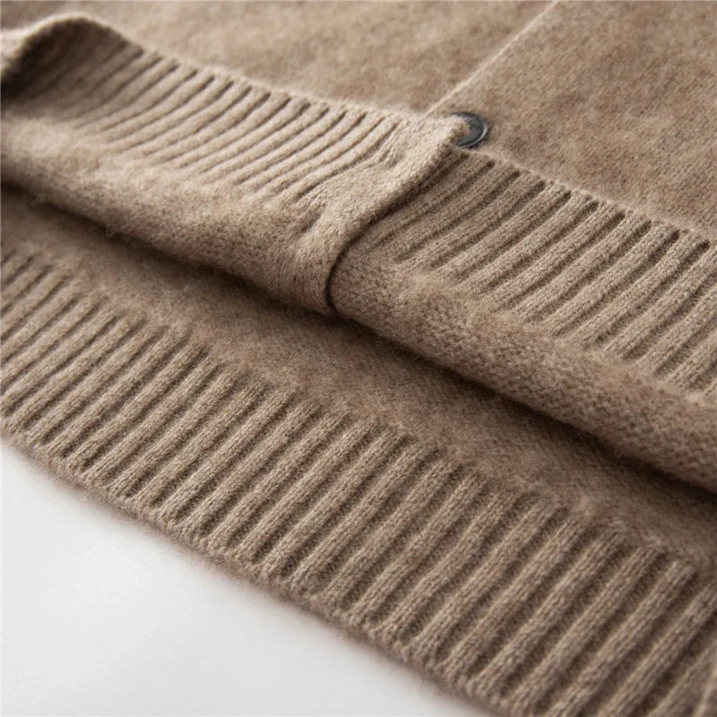 Mens Luxury Cashmere Shirt Cardigan