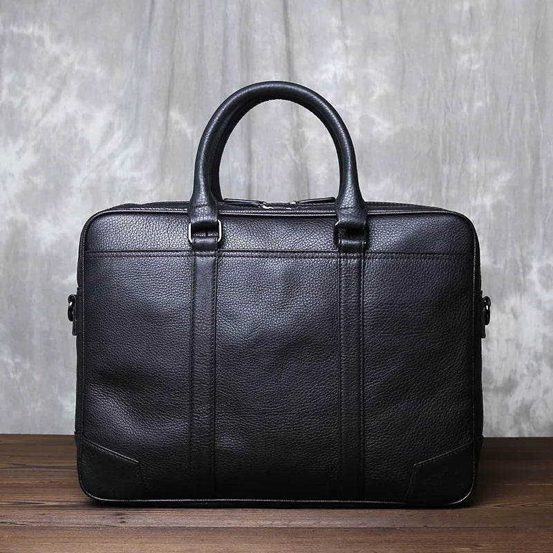 Men's Pebbled Leather Briefcase