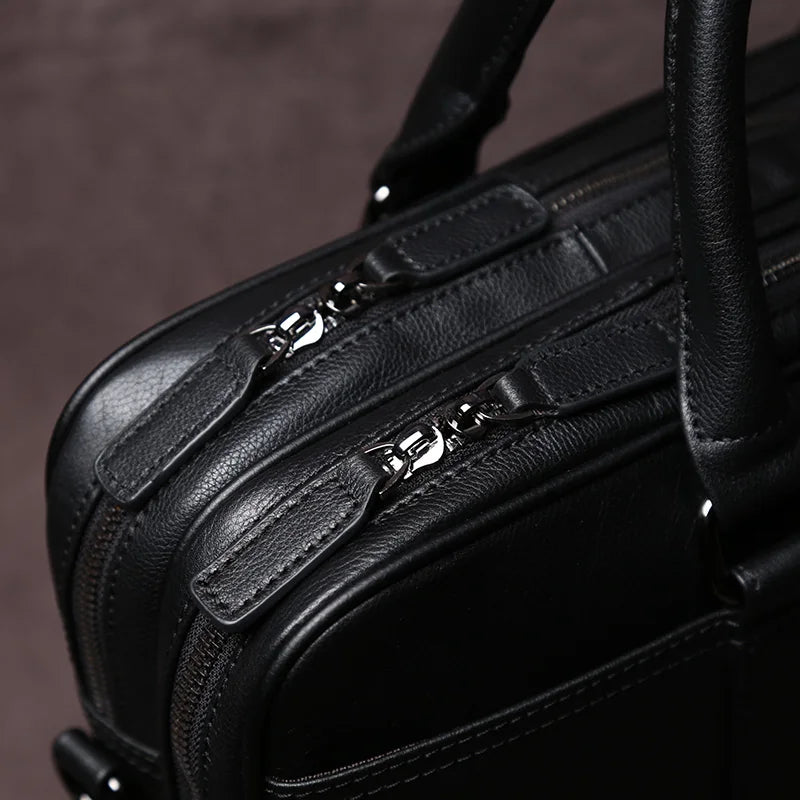 Men's Pebbled Leather Briefcase