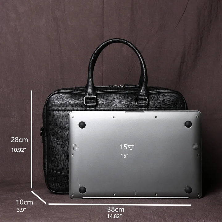 Men's Pebbled Leather Briefcase