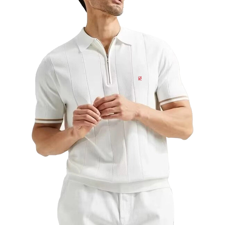 Men's Quarter Zip Knit Polo
