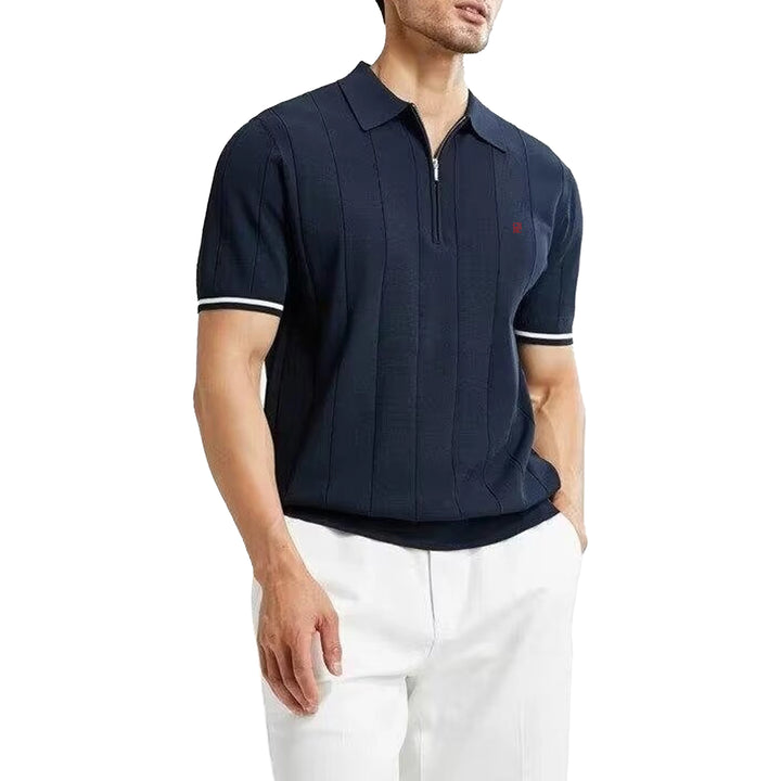 Men's Quarter Zip Knit Polo