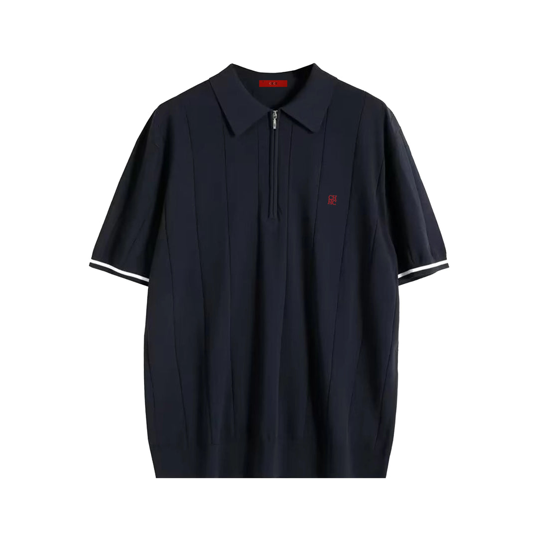 Men's Quarter Zip Knit Polo