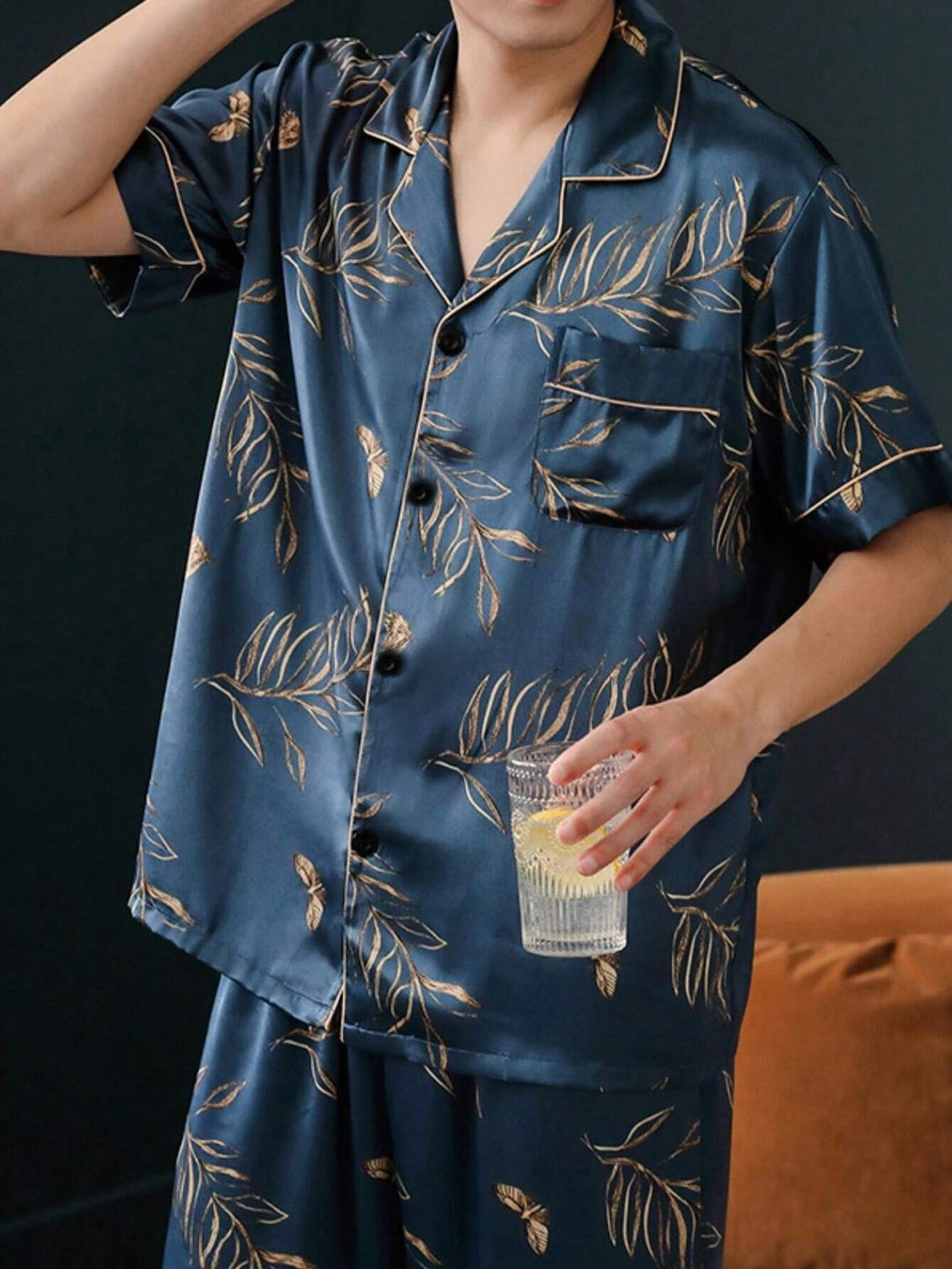 Men's Satin Pajama Set