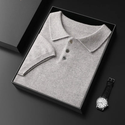  Men's Short Sleeve Knit Polo Shirt