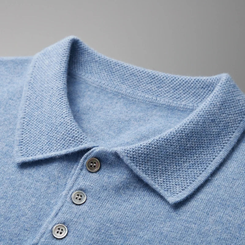  Men's Short Sleeve Knit Polo Shirt