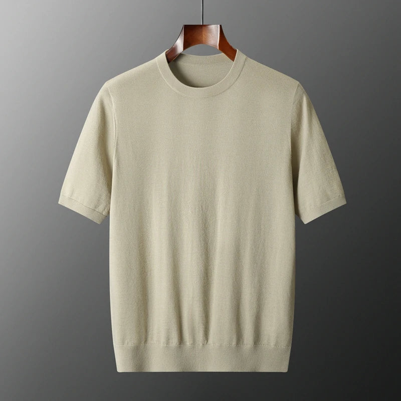  Men's Short Sleeve Knit Sweater