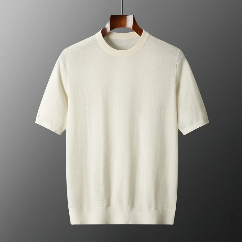  Men's Short Sleeve Knit Sweater