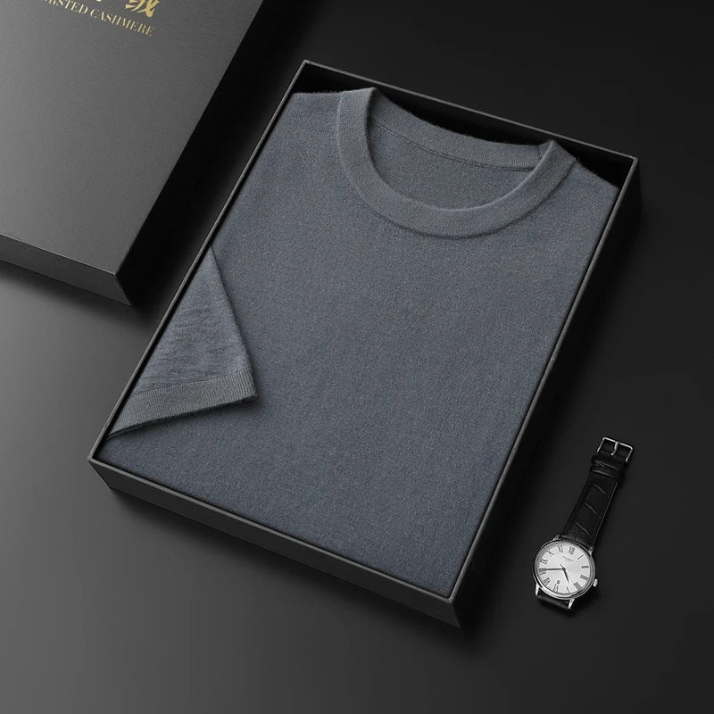  Men's Short Sleeve Knit Sweater