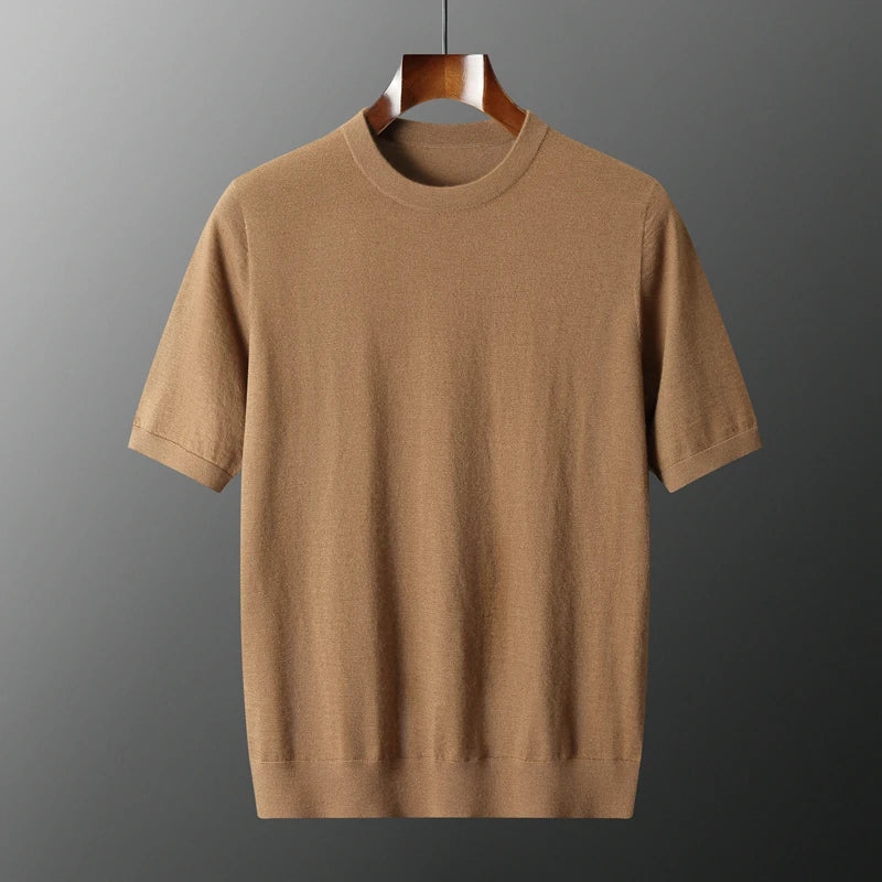  Men's Short Sleeve Knit Sweater