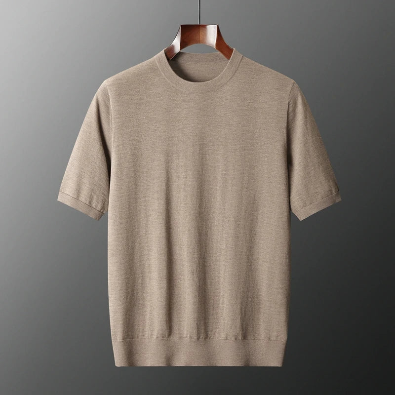  Men's Short Sleeve Knit Sweater