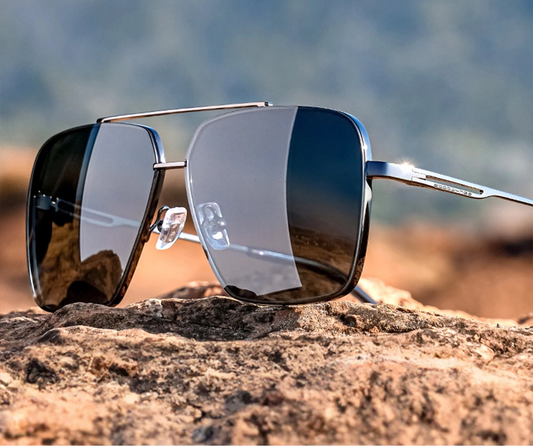 Men's Square Aviator Polarized Sunglasses