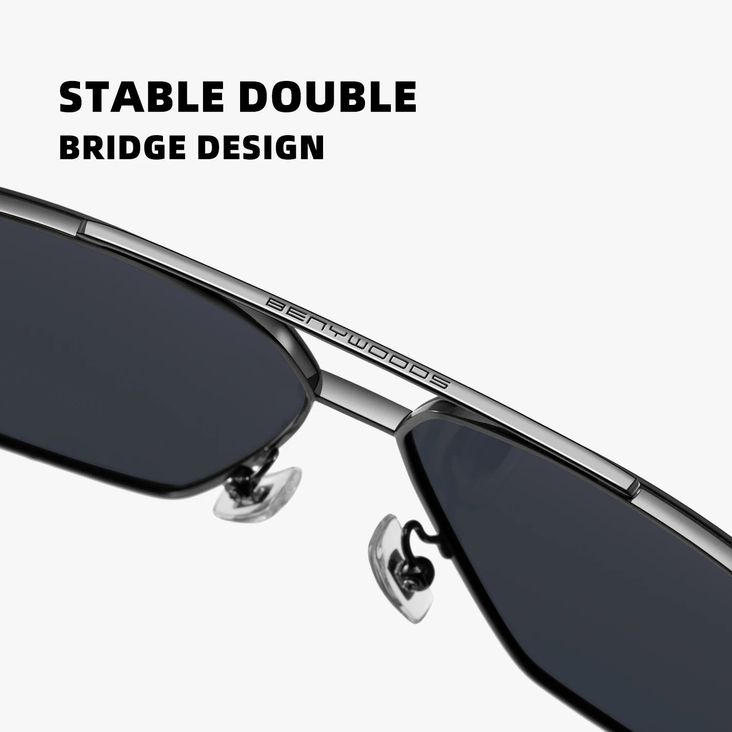 Men's Square Aviator Polarized Sunglasses