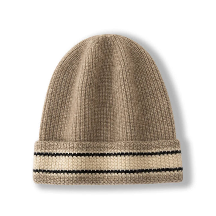 Men's Striped Pure Cashmere Beanie Hat