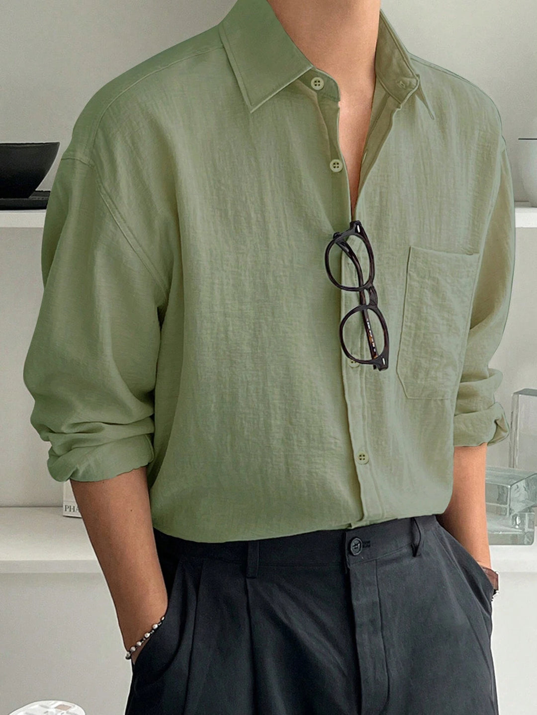 Men's Textured Casual Shirt