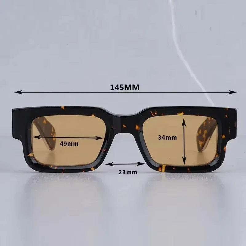  Men's Thick Frame Square Sunglasses
