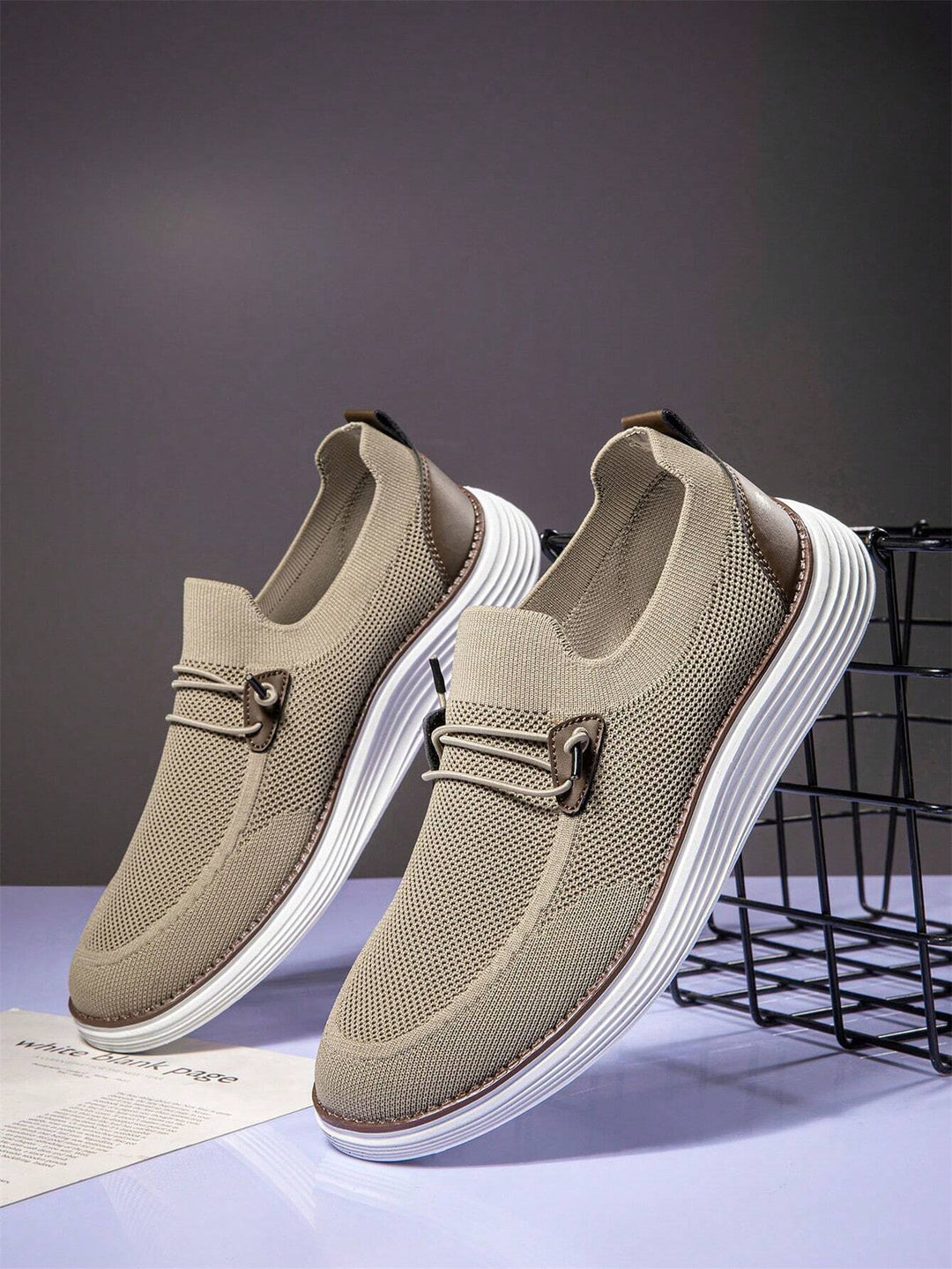 Men's Toggle Detail Knit Sneaker