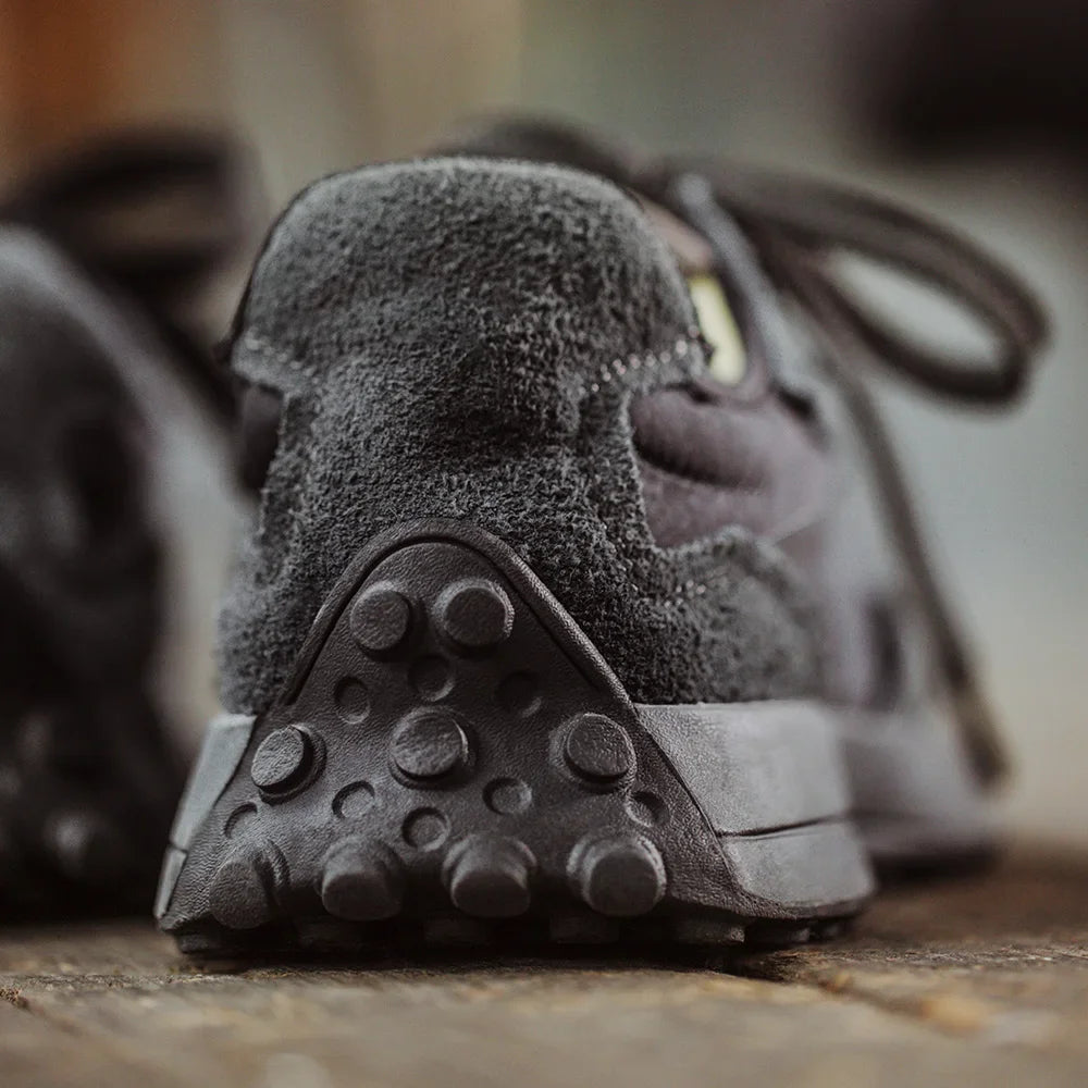  Men's Vintage Black Suede Chunky Sneakers