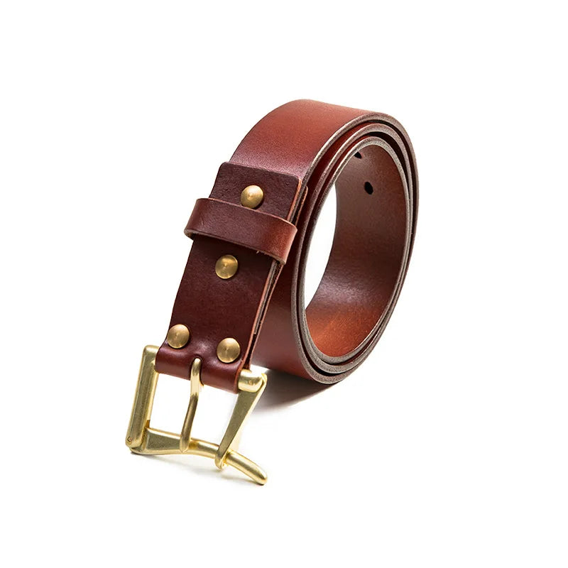  Men's Vintage Genuine Leather Belt