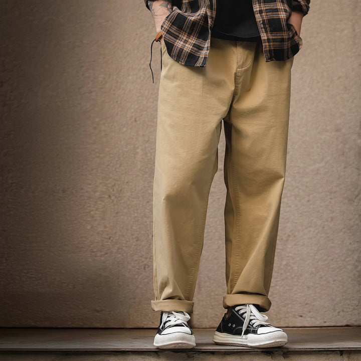 Men's Vintage Khaki Straight Leg Pants