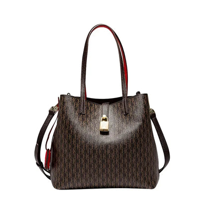 Monogram Leather Trim Tote Bag