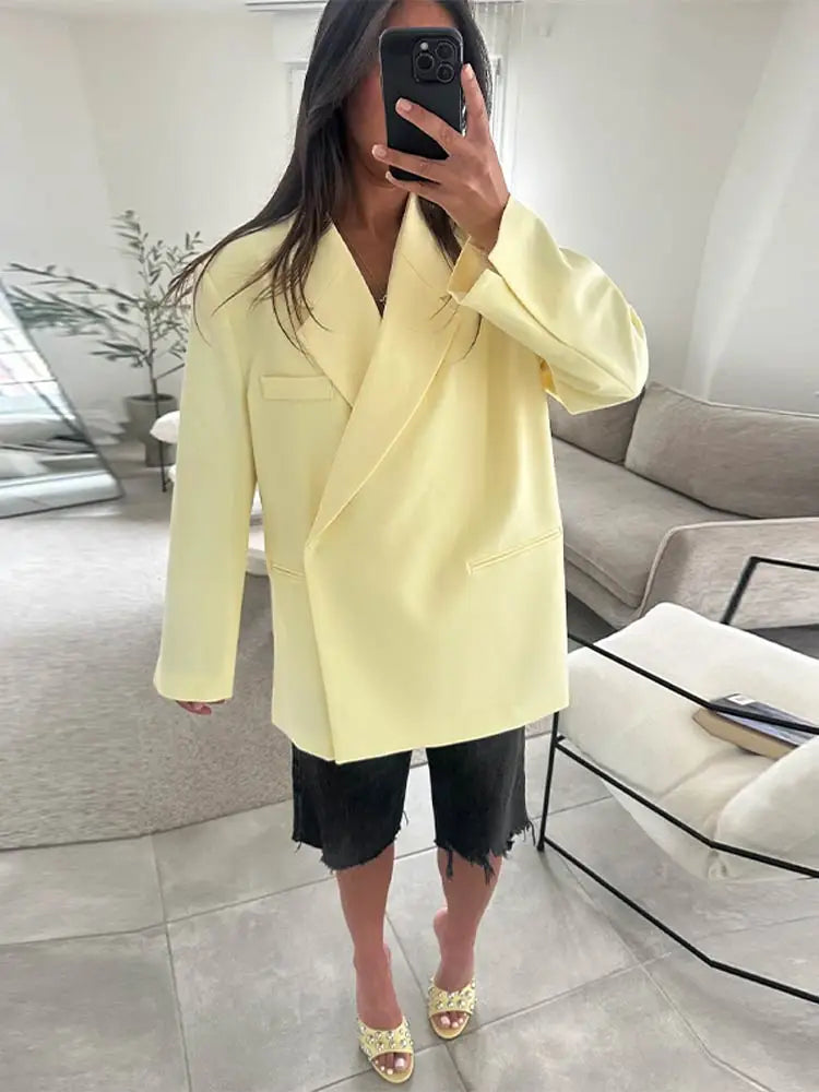 Oversized Short Sleeve Blazer Set