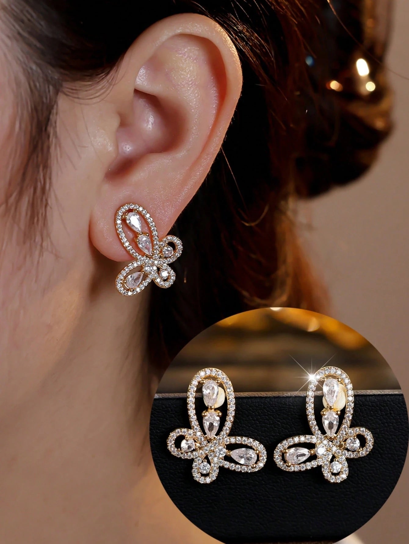 Pavé Crystal Butterfly Jewelry Set