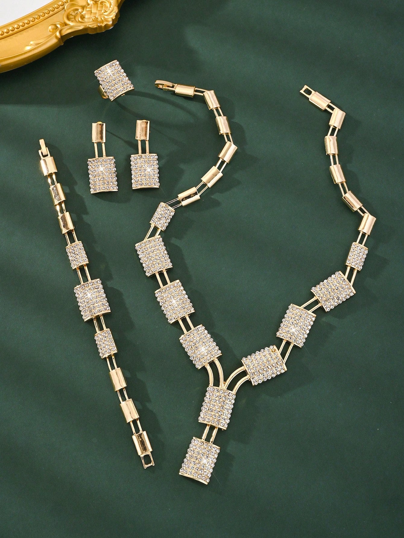 Pavé Crystal Statement Jewelry Set
